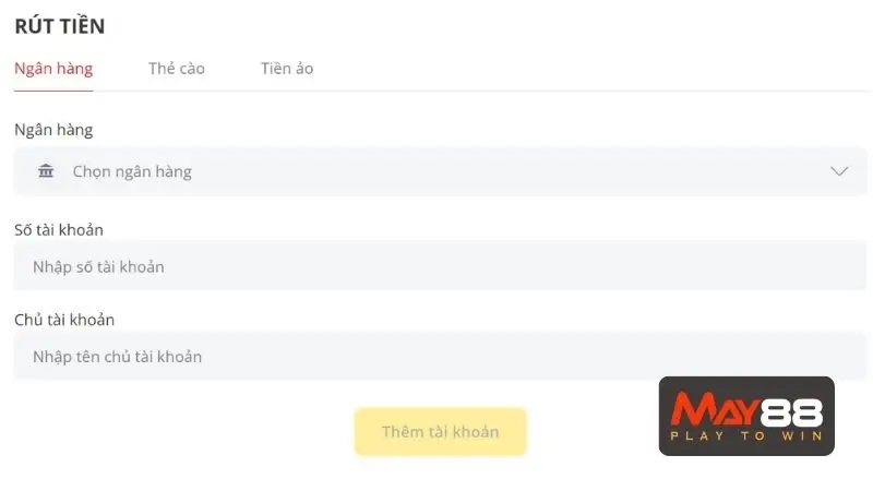 Hướng dẫn May88 trong việc rút tiền