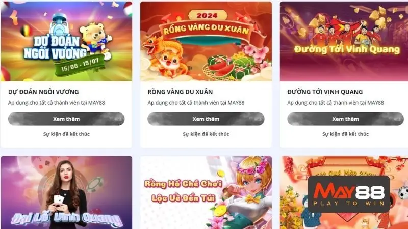 Tổng hợp các chương trình khuyến mãi May88 hiện nay